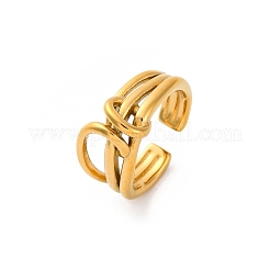 Knot 304 Stainless Steel Open Cuff Ring&nbsp;LS-RJEW-Z082-01C-G