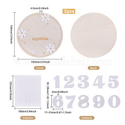 2 Bags MDF Baby Monthly Milestone Cards with Announcement Sign&nbsp;DIY-CA0007-94