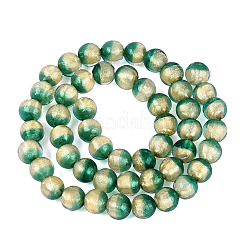 Handmade Lampwork with Gold Powder Beads Strands&nbsp;LAMP-N037-06A-03