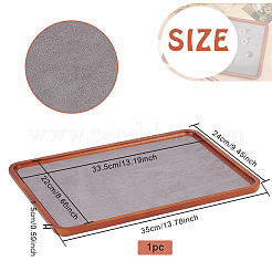 Rectangle Wooden with Velvet Jewelry Trays&nbsp;ODIS-WH0038-29