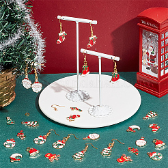 Christmas Theme DIY Alloy Enamel Dangle Earring Making Kit&nbsp;DIY-SC0025-87