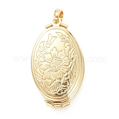 Brass Locket Pendants&nbsp;X-KK-P199-10G
