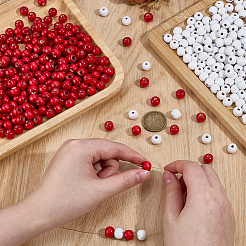 600Pcs 2 Colors Dyed Natural Wood Beads&nbsp;WOOD-SC0002-37A