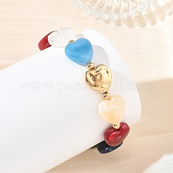 Acrylic Beads & CCB Plastic Beads Stretch Bracelets for Women&nbsp;BJEW-JB14199