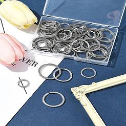 5 Styles 304 Stainless Steel Keychain Clasp Findings&nbsp;STAS-FS0001-56
