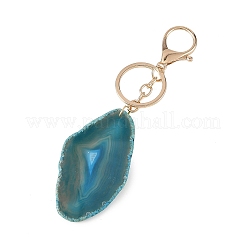 Natural Agate & 304 Stainless Steel Keychain&nbsp;KEYC-JKC01494