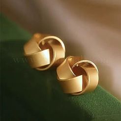 Forever Knot Alloy Stud Earrings&nbsp;FS-WG665BA-01