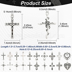 100Pcs 20 Styles Tibetan Style Alloy Pendants&nbsp;FIND-YW0010-57