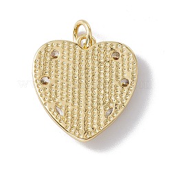 Brass Micro Pave Clear Cubic Zirconia Pendants&nbsp;KK-I692-03G-02
