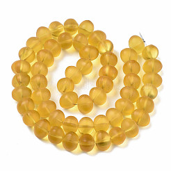 Transparent Frosted Glass Beads Strands&nbsp;X-FGLA-S001-03