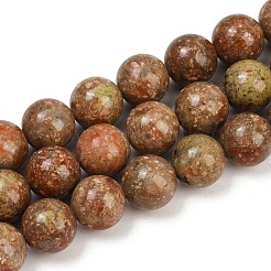 Natural Unakite Beads Strands&nbsp;G-F792-C06-02