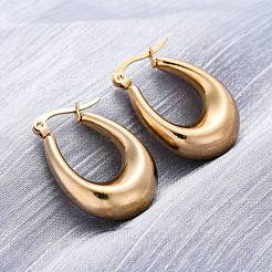 Ion Plating(IP)  304 Stainless Steel Hoop Earrings&nbsp;X-EJEW-A059-03G