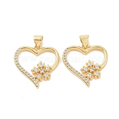 Brass Micro Pave Cubic Zirconia Pendants&nbsp;ZIRC-P106-53G