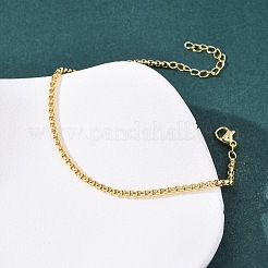 Brass Boston Link Chains Bracelets for Women&nbsp;BJEW-C140-17G