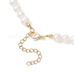 Natural Cultured Freshwater Pearl Round Beaded Necklaces&nbsp;NJEW-JN05372