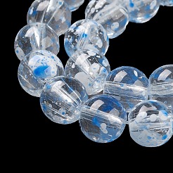 Baking Paint Transparent Glass Bead Strands&nbsp;DGLA-R053-02C