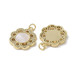 Brass Micro Pave Cubic Zirconia Pendants&nbsp;KK-G485-26B-G