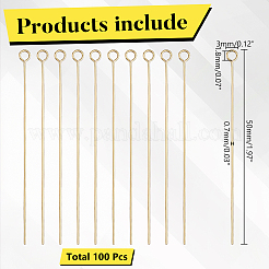100Pcs Brass Eye Pins&nbsp;KK-ME0004-82