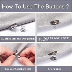 12 Sets 2 Style Iron & Zinc Alloy Button Pins for Jeans&nbsp;BUTT-NB0001-39