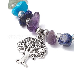 Chakra Natural & Synthetic Gemstone Braided Bead Bracelets&nbsp;BJEW-JB09824-01