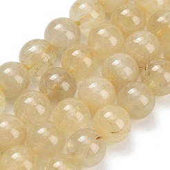 Natural Gold Rutilated Quartz Beads Strands&nbsp;G-H337-A04-04
