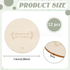 Handmade Hoop Wooden Disc&nbsp;DIY-WH0671-498A