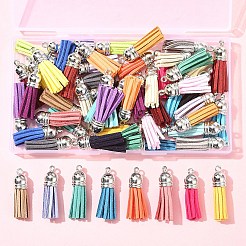 56Pcs 28 Colors Faux Suede Tassel Pendant Decorations&nbsp;FIND-FS0003-12