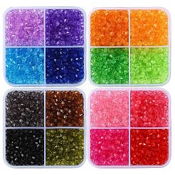 1200Pcs 4 Colors Transparent Acrylic Beads&nbsp;TACR-YW0002-41B