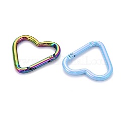 Spray Painted Electroplate Alloy Spring Gate Rings&nbsp;PALLOY-T092-63