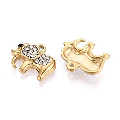 304 Stainless Steel Rhinestone Charms&nbsp;STAS-N115-46G