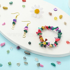 60G 4 Style Natural & Synthetic Mixed Gemstone Chip Beads&nbsp;G-FS0001-45