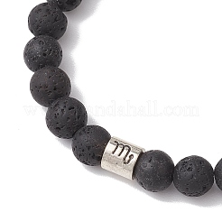 12Pcs 12 Styles 8mm Round Natural Lava Rock Constellation Beaded Bracelet Sets&nbsp;BJEW-JB10870