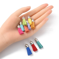 10Pcs 10 Styles Faux Suede Tassel Pendant Decorations&nbsp;FIND-YW0001-97
