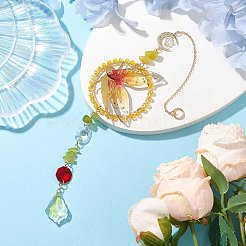 Fairy Brass & Resin Pendant Decorations&nbsp;HJEW-TA00247-01