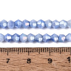 Anti-Tarnish Electroplate Bicone Glass Beads Strands&nbsp;EGLA-T021-4mm-16-15