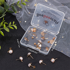 20Pcs Brass Stud Earring Findings&nbsp;KK-BBC0002-38