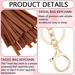 1Pc PU Leather Tassel Keychains&nbsp;KEYC-CL0001-50B