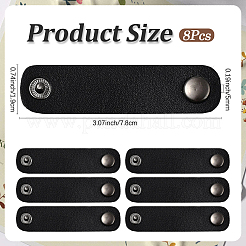 8Pcs Leather with Brass Scarf Buckle&nbsp;AJEW-CL0001-68