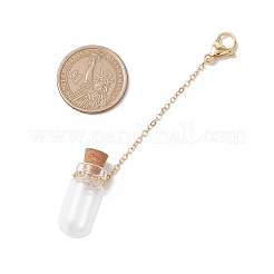 Empty Glass Wishing Bottle Pendant Decorations&nbsp;HJEW-JM02662-03