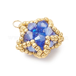 Glass Seed Beaded Star Pendants&nbsp;PALLOY-MZ01083-02
