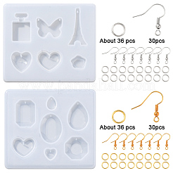 DIY Dangle Earring Making Kits&nbsp;DIY-FS0008-24