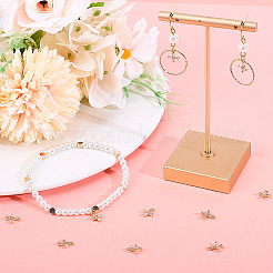 10Pcs Brass Clear Cubic Zirconia Tiny Cross Charms&nbsp;KK-BBC0015-92