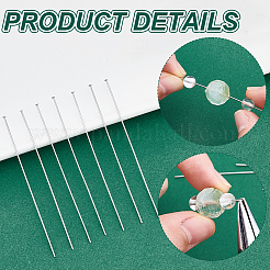500Pcs 304 Stainless Steel Flat Head Pins&nbsp;STAS-UN0061-67