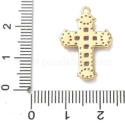 Brass Micro Pave Cubic Zirconia Pendants&nbsp;KK-P342-15G