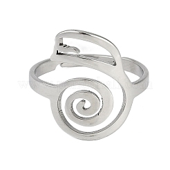 201 Stainless Steel Adjustable Rings for Women&nbsp;RJEW-M008-02P