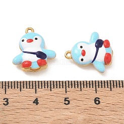 304 Stainless Steel Enamel Pendants&nbsp;STAS-Q119-18G-01