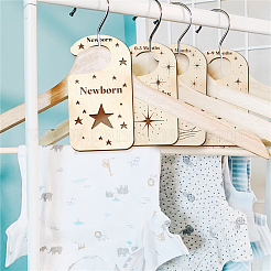 Wood Baby Closet Size Dividers&nbsp;AJEW-WH0352-006