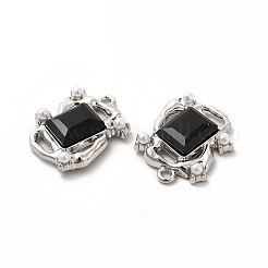 Glass Rectangle Pendants&nbsp;PALLOY-E024-10P-01