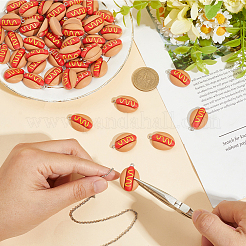 60Pcs Opaque Resin Pendants&nbsp;RESI-SC0006-42