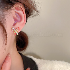 Alloy Enamel Stud Earrings&nbsp;FS-WG41D3C-01